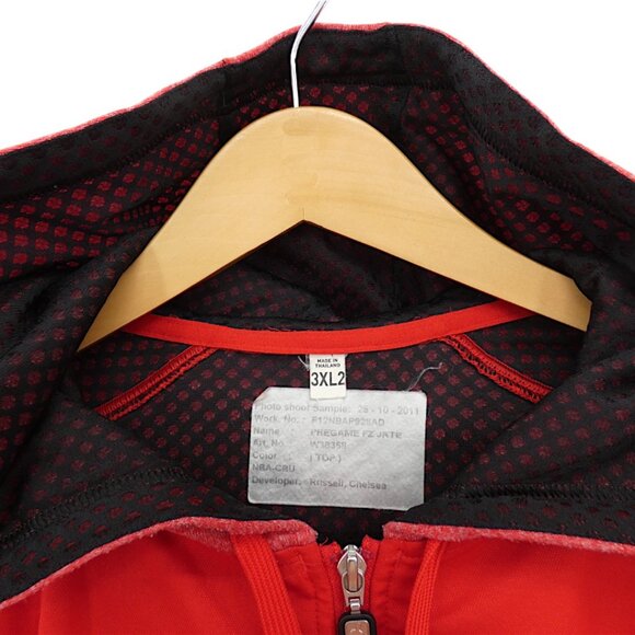 NBA 3XL2 Tall Pregame Full Zip Hoodie Red Heather Sample Jacket Big & Tall Rare - Picture 6 of 11